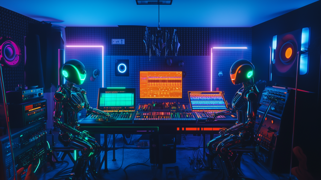 sylkougai_A_photo_of_two_goldoraks_style_robots_learning_music__1eab6f07-fe6e-43b9-85e1-5db7847b3c31